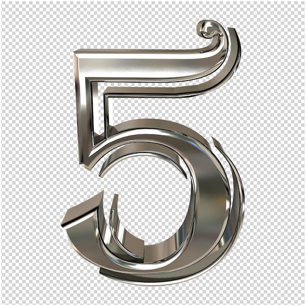 3D Silver Number 5 11297074 Png 3D Silver Number 5 11297074 Png