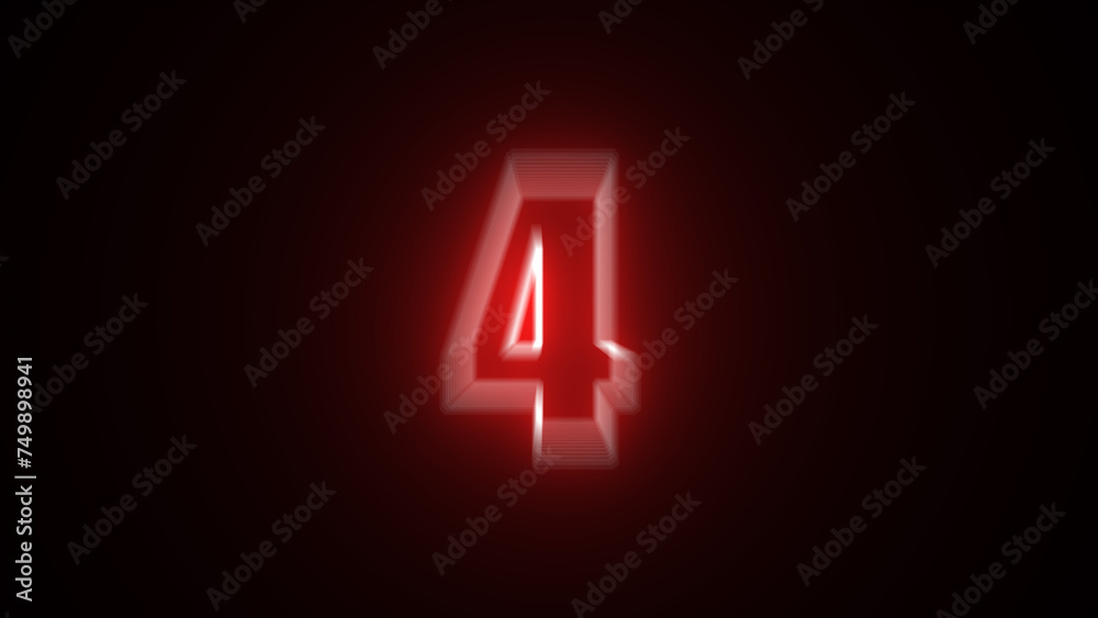 4 Number Four 4 Number Four