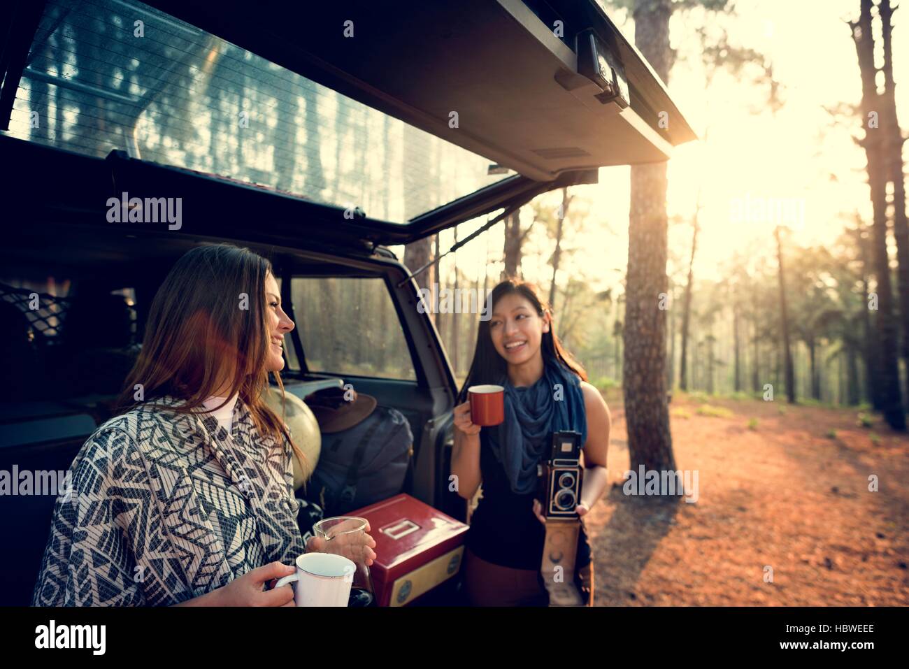 Girls Friends Exploring Outdoors Nature Concept Stock Photo Alamy Girls Friends Exploring Outdoors Nature Concept Stock Photo Alamy