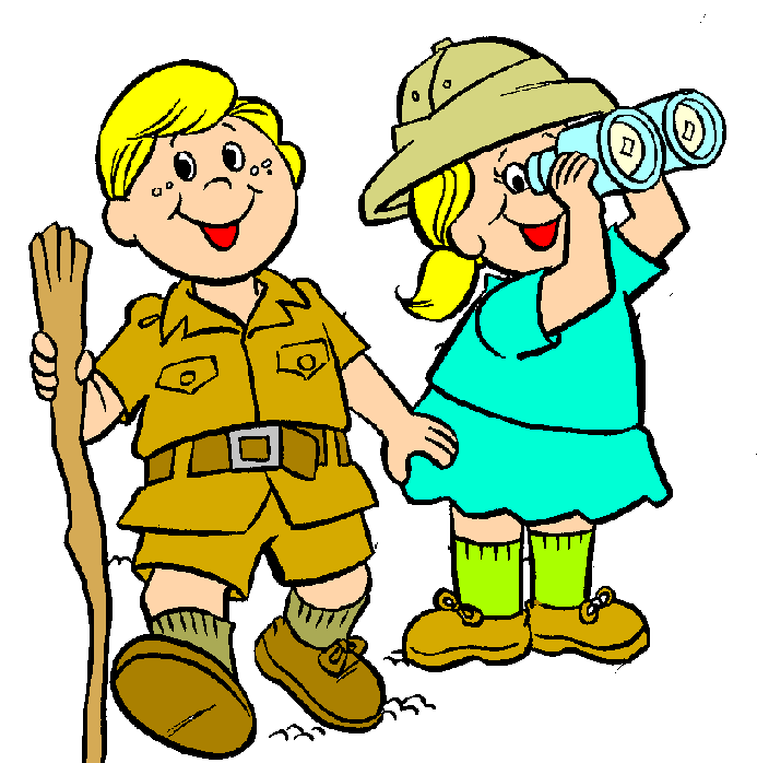 Kids Exploring Clipart